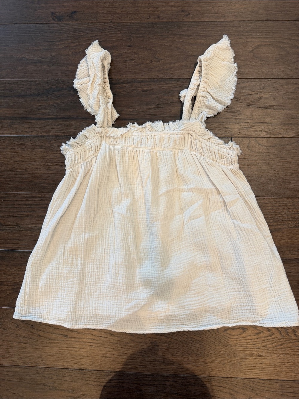Grade & Gather Gauze Tank Size Small in Off White - C59-013